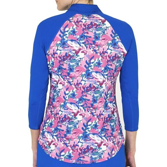 Jofit Women's Athletic Clothing for Golf and Tennis, 3/4 Sleeve Mock Shirt, Larg - Picture 2 of 2